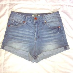 Denim Light Blue Shorts